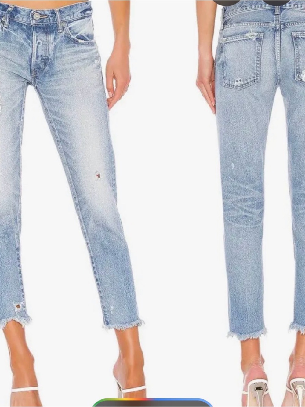 MOUSSY VINTAGE Kelley Tapered Jeans Blue Denim Straight Leg